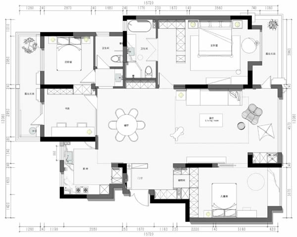 尚佰高定丨156m²极致简洁的家居空间，干净而克制的美
